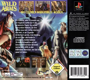 Wild Arms (US) box cover back